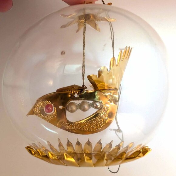 Vintage Resl Lenz Western Germany Foil Spinner Bird Ornament Rare